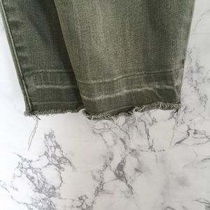 Realm Denim Olive Green Released Hem Skinny Jeans